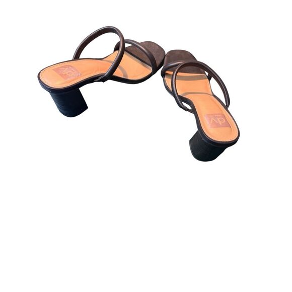 DV Dolce Vita Women's Black Halsty Double Strap Block Heel Sandals Size 9 - Picture 5 of 10